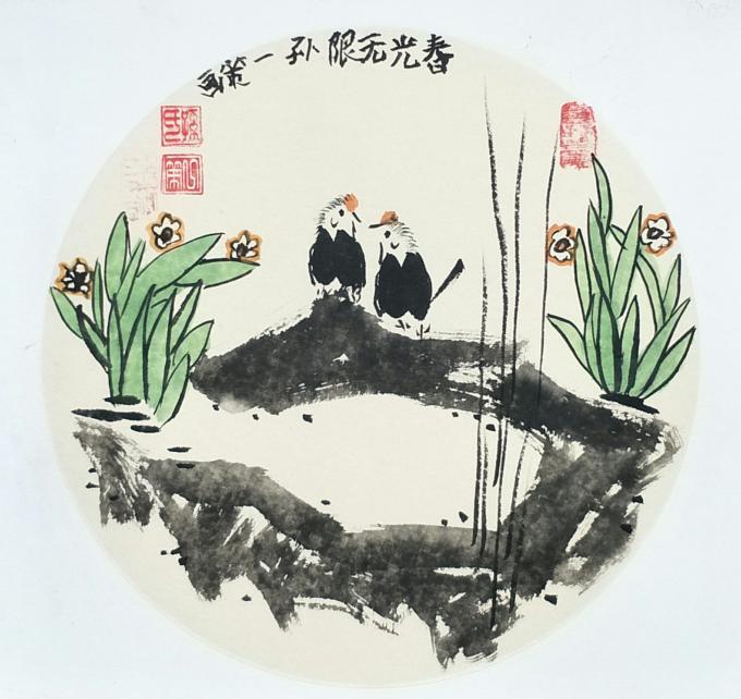 初一(3)孙一策  国画一等奖